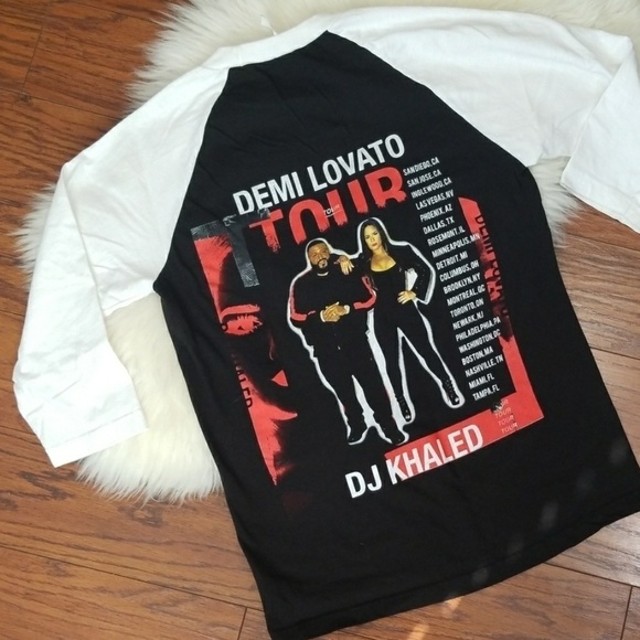 Demi Lavato & DJ Khalid Concert Ringer Tshirt - Picture 2 of 6